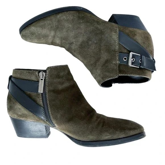 Aquatalia Faron Olive Suede Ankle Bootie7 Ankle Boots & Booties